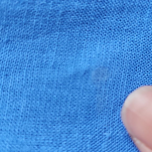 NWT - Maeve by Anthropologie Linen Blend Blue Midi Dress with Tie Front - Picture 13 of 13